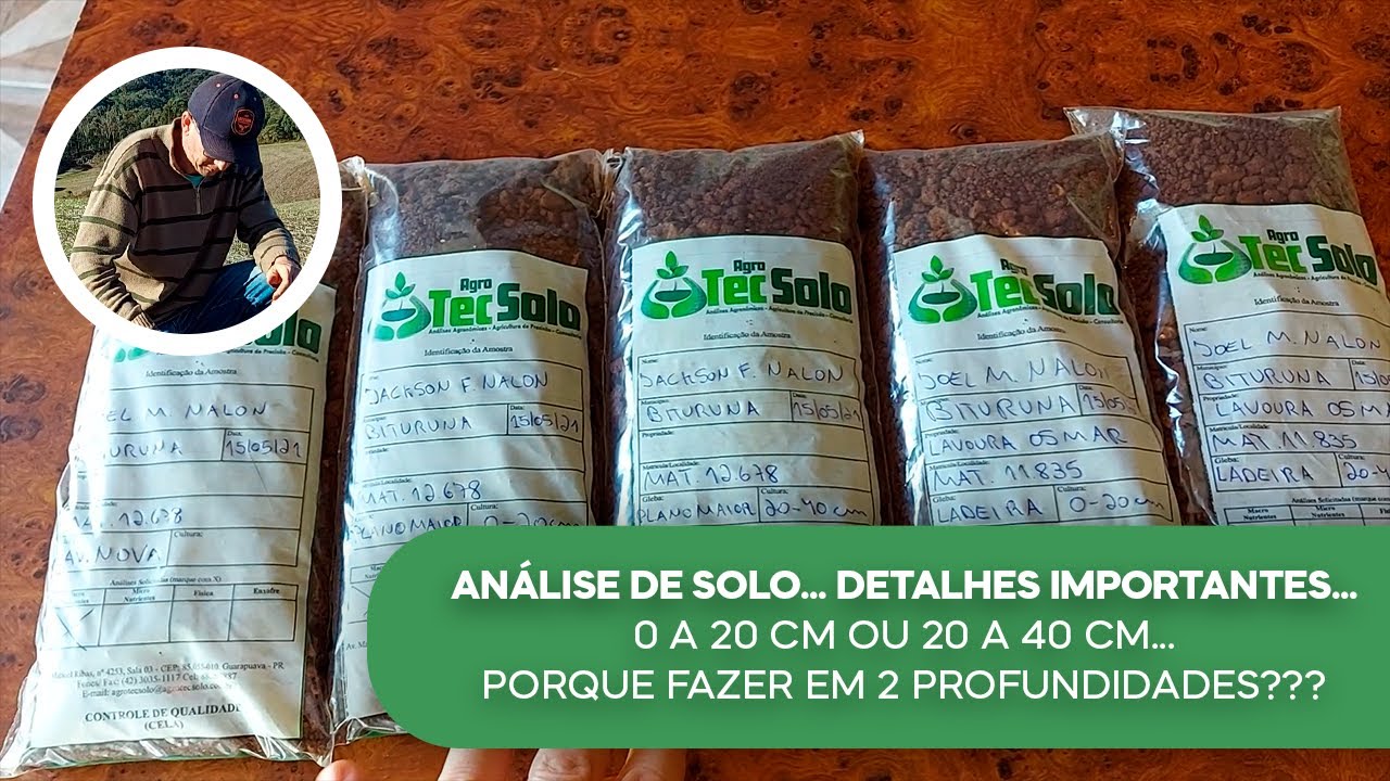 Análise de solo...Detalhes importantes...0-20 cm ou 20-40 cm...Porque fazer em 2 profundidades?(v60)