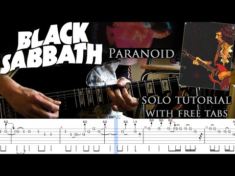 Black Sabbath - Paranoid guitar solo lesson (with tablatures and backing tracks)