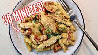 EASY Tuscan Chicken Pasta | 30 MINUTE Meals