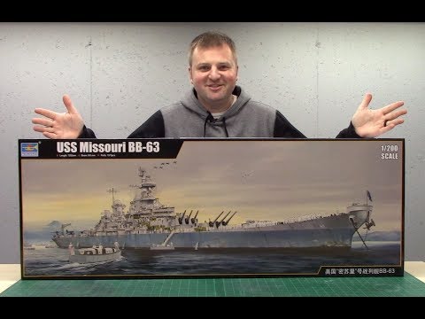 1/200 scale Missouri by Trumpeter Build Video 1