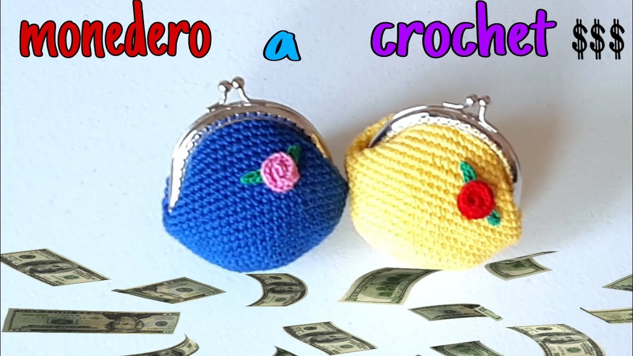 👛🧶EASY CROCHET WALLET WITH KNITTED NECKLACE 🧶👛