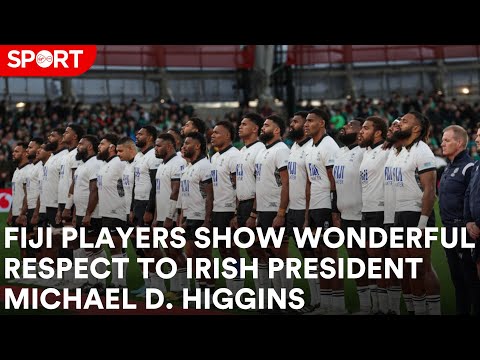 Wonderful respect by Fiji team to Irish President Michael D. Higgins