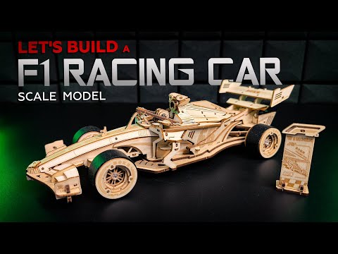 Build a "F1 Racing Car" Model | ROKR LK505 Wooden 3D Kit | Unboxing & Review Robotime Puzzle