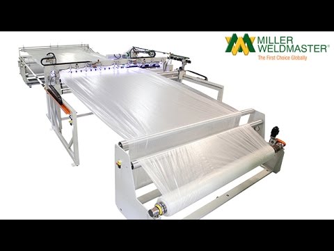 Soldadura automatizada a ar quente de geomembranas e cortinas agrícolas