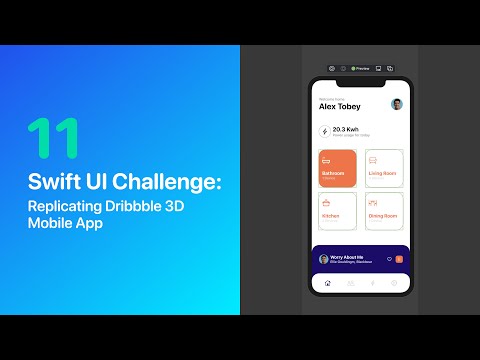 SwiftUI Challenge 11: Replicating a Random Dribbble Design - Smart Home App in SwiftUI (Xcode 2)