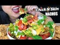 ASMR LOADED CHEESY NACHOS With CHICKEN SKIN Eating Sounds Chick N Skin No Talking ASMR Phan