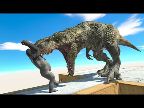 PRIMATE NEIGHBORS attack T REX - Animal Revolt Battle Simulator