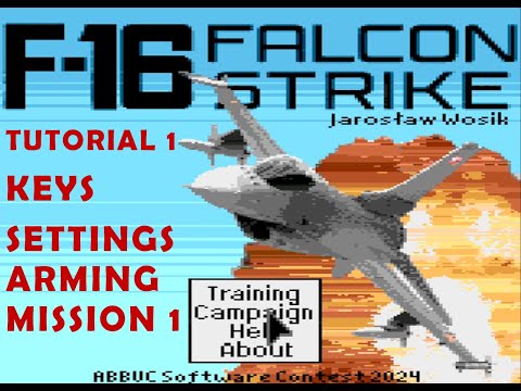 F-16 Falcon Strike 8-bit Atari XL/XE flight sim Tutorial 1 English