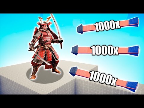 SAMURAI GIANT vs 1000x OVERPOWERED UNITS - TABS | Totally Accurate Battle Simulator 2024