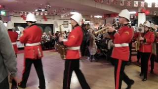 Arrival of the brass band at the Royal British Legion, 2016