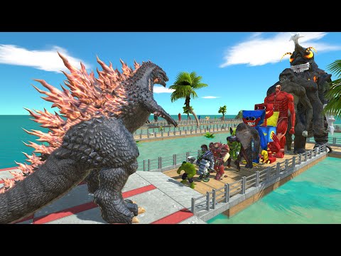 Gojira vs Megalon OASIS DEATH RUN - Animal Revolt Battle Simulator