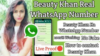 Beauty Khan Ka Real WhatsApp Number  Beauty Khan R