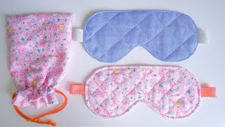 DIY Sleeping Mask And Drawstring Bag | How To Make Sleeping Mask