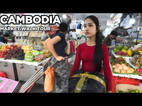 Phnom Penh’s Most Popular Market–Olympic Market Walk Tour,Local Life & Clothes-Real life in Cambodia