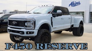 GLACIER GRAY DIAMOND! 2024 Akins Ford F-450 Platinum Reserve LIFTED on 38s & 28 FORGIATOS