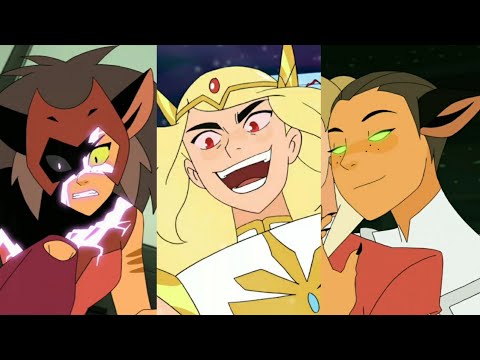 corrupted & chipped catra and infected she-ra scenepack