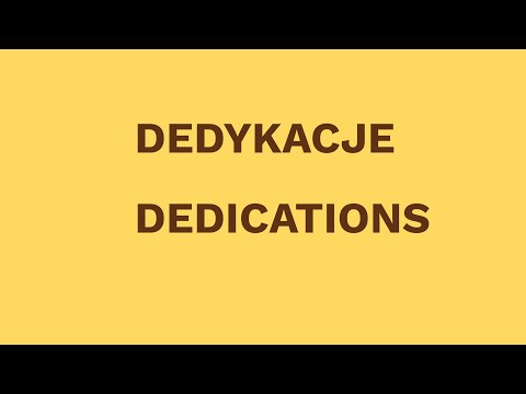 DEDYKACJE
