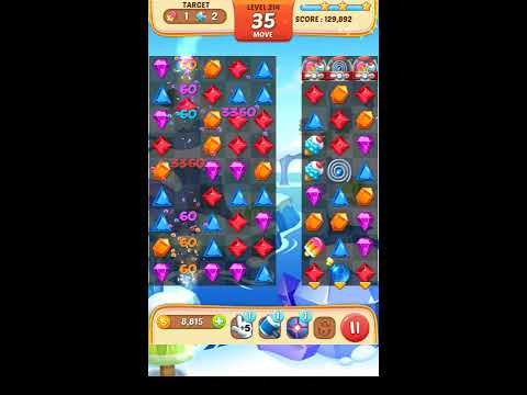 Jewel Match King Level 214 - Walkthrough ( No Booster )