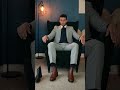 Unparalleled Elegant Gray and Dark Green Slim Fit Suits, Classic Black and Brown Chelsea Boots.