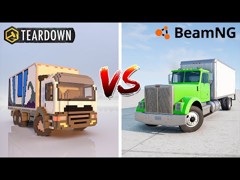 Teardown BOX TRUCK vs BeamNG Drive BOX TRUCK