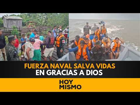 Fuerza Naval rescata a 15 personas a la deriva en la laguna de Caratasca, Gracias a Dios