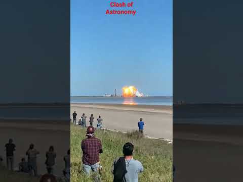 🚀Starship SN9 crash landing boca chica beach view #spacex #rocket #failure #starship #shorts