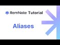 RemNote Tutorial Aliases Pro Version