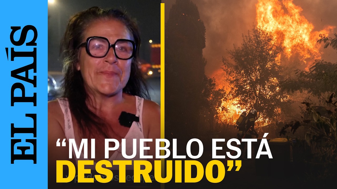 INCENDIOS FRANCIA | Una vecina rompe a llorar: «Me siento mal al ver mi pueblo destruido»