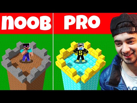 YesSmartyPie - Noob vs Pro Security Tower Build Battle [Minecraft]