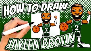 How to Draw Jaylen Brown for Kids - Boston Celtics NBA Basketball Player