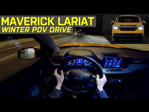 LED HEADLIGHTS TEST! - 2022 Ford Maverick Lariat - Night POV Test Drive