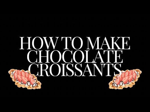 How to make chocolate & strawberry filled croissants | croissant recipe