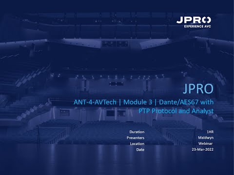 Dante AES67 with PTP Protocol and Analyst | Module 3