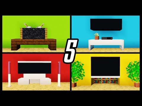 Smithers Boss - Minecraft: 5 TV Designs to Improve Your House! (Easy Build Hacks)
