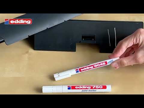 Edding 8046 weiss Industriemarker weiß industry pen Lack permanent 2 Stück