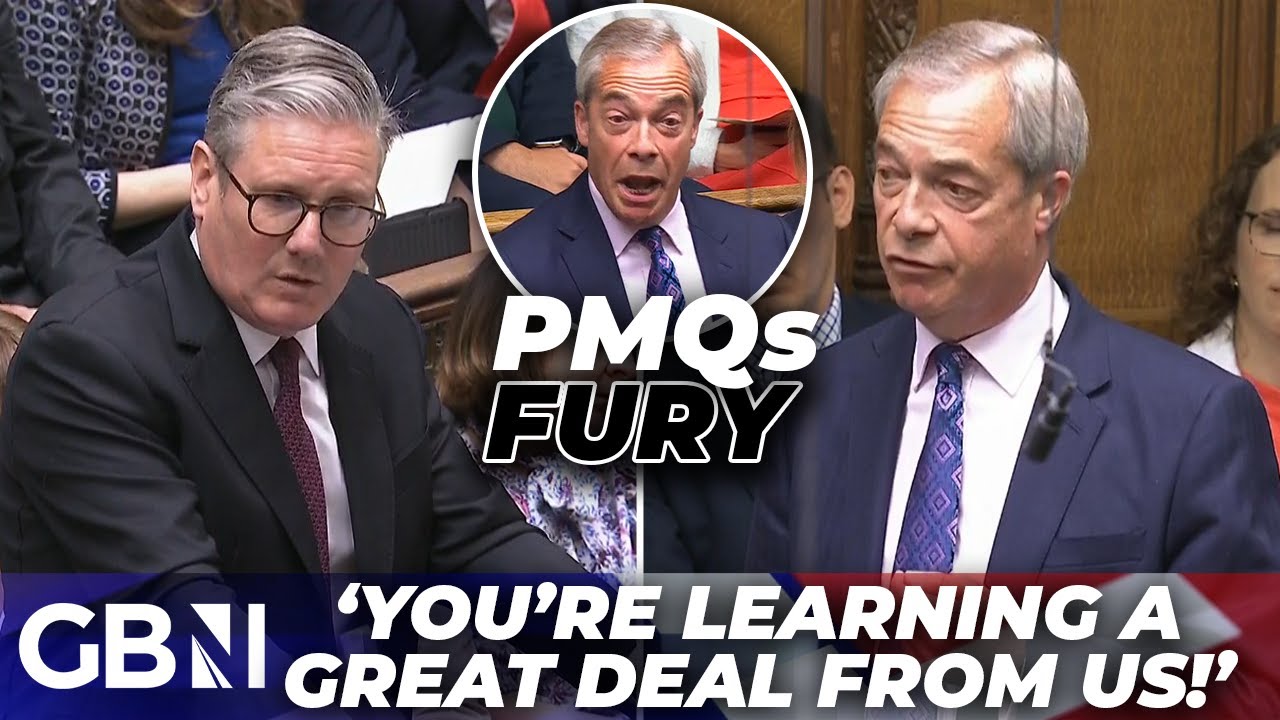 WATCH: Nigel Farage CLASHES With Keir Starmer TWICE In FIERY PMQs Over Immigration and JLR Remarks
