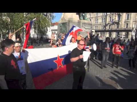 Antifašistični marš v Ljubljani - YouTube