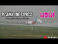 HUJAN DERAS Pesawat JNE Express Take Off Saat Hujan Di Bandara Soekarno Hatta