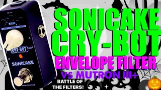 Video thumbnail for SONICAKE CRY-BOT - vs. Mutron III - Shootout! - Battle of the Filter Pedals! 🎃20% OFF CODE! by KEVIN’S HATS & GUITARS -(KTG Hats)