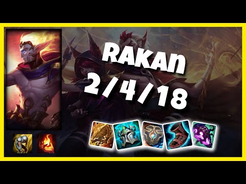 KOREAN Challenger Rakan SUPPORT (2/4/18) vs SETT Gameplay Replay - Patch 10.19