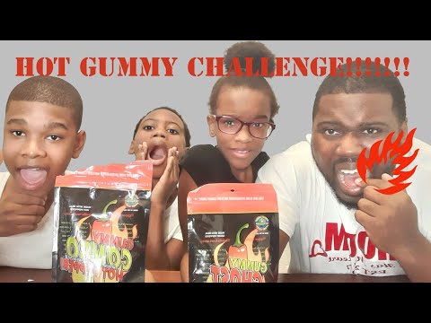 NO MILK!! NO WATER!!  HOT GUMMY GHOST PEPPER CHALLENGE. WHO WILL WIN