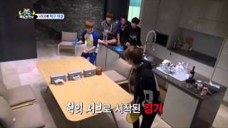 VIXX One fine day(episode-8) "hyuk vs leo" Table tennis showdown