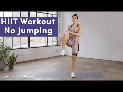 15 Minute HIIT Workout, No Jumping | Trainer of the Month Club | Well+Good