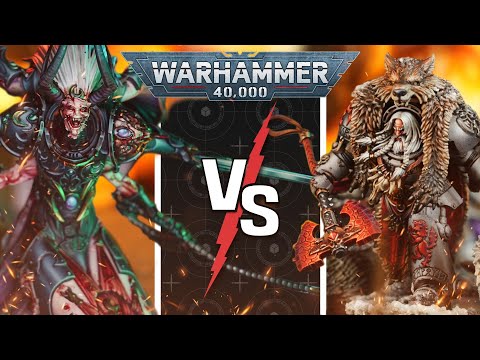 *NEW DETACHMENTS* Space Wolves vs Emperor's Children | Warhammer 40k Battle Report