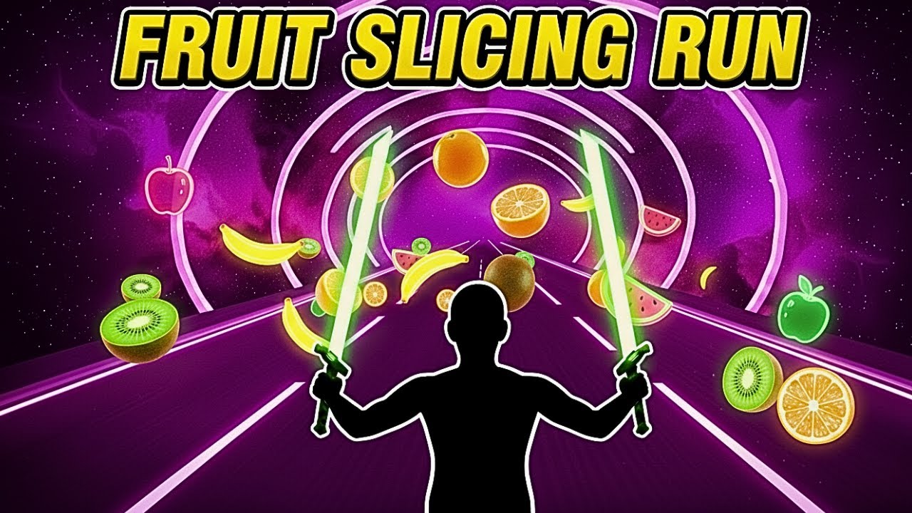 BEAT SABER Immersive Interactive Warm Up | Rhythm Fruit Slicing🍉| Viral Interactive Game⚡