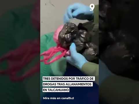 Tres detenidos por tráfico de drogas tras allanamientos en Talcahuano