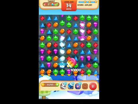 Jewel Match King Level 202 - Walkthrough ( No Booster )