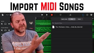 Import MIDI files in GarageBand iOS (for backing tracks/covers)