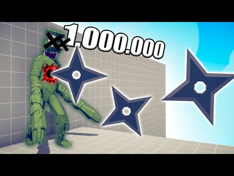 1.000.000 DAMAGE NINJA SHURIKEN vs UNITS - TABS | Totally Accurate Battle Simulator 2023