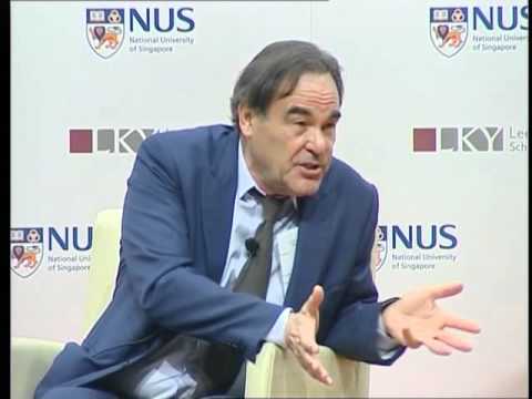 Moderating a discussion with Oliver Stone (2011)
